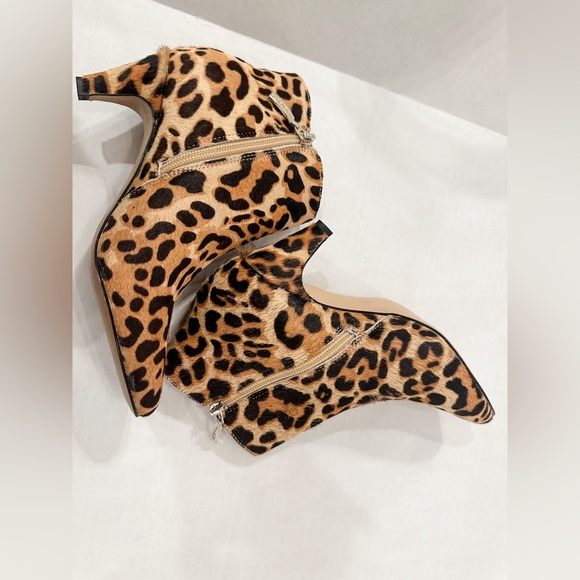 Limelight Moira Womens Leopard Print Haircalf Kitten Heel Leath Booties Sz 6 - Picture 7 of 7